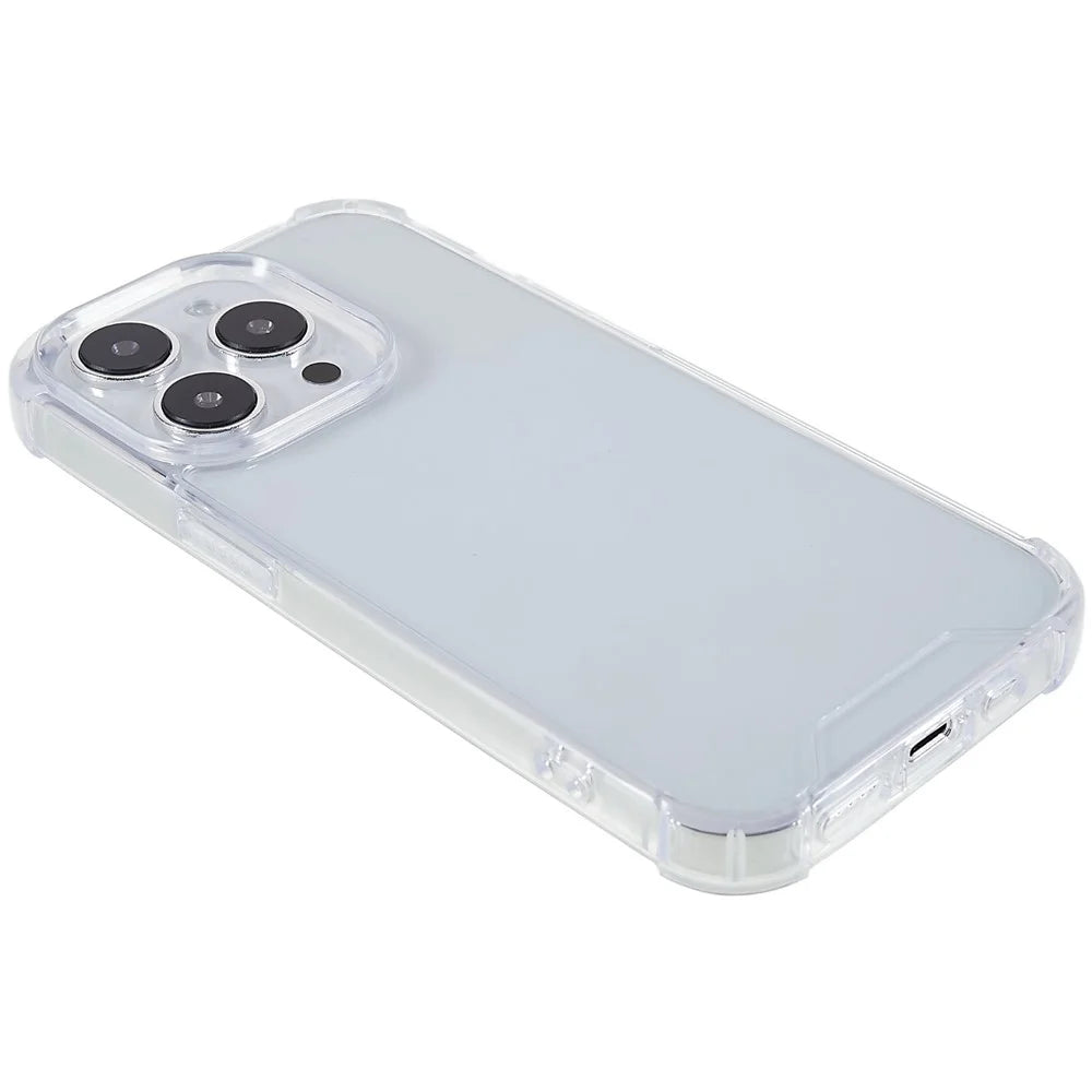 For iPhone 14 Pro Max 6.7 inch Anti-scratch Acrylic Phone Case Clear Soft TPU Dual Protection Phone Shell - 5