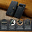 DG.MING For Google Pixel 6a Split Leather Wallet Stand Case Detachable 2-in-1 Phone Protective Cover - Black - 7