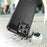 For iPhone 14 Plus 6.7 inch Drop-proof Phone Case PC + TPU Scratch-resistant Mobile Phone Cover with Sliding Card Slot - Black - 6