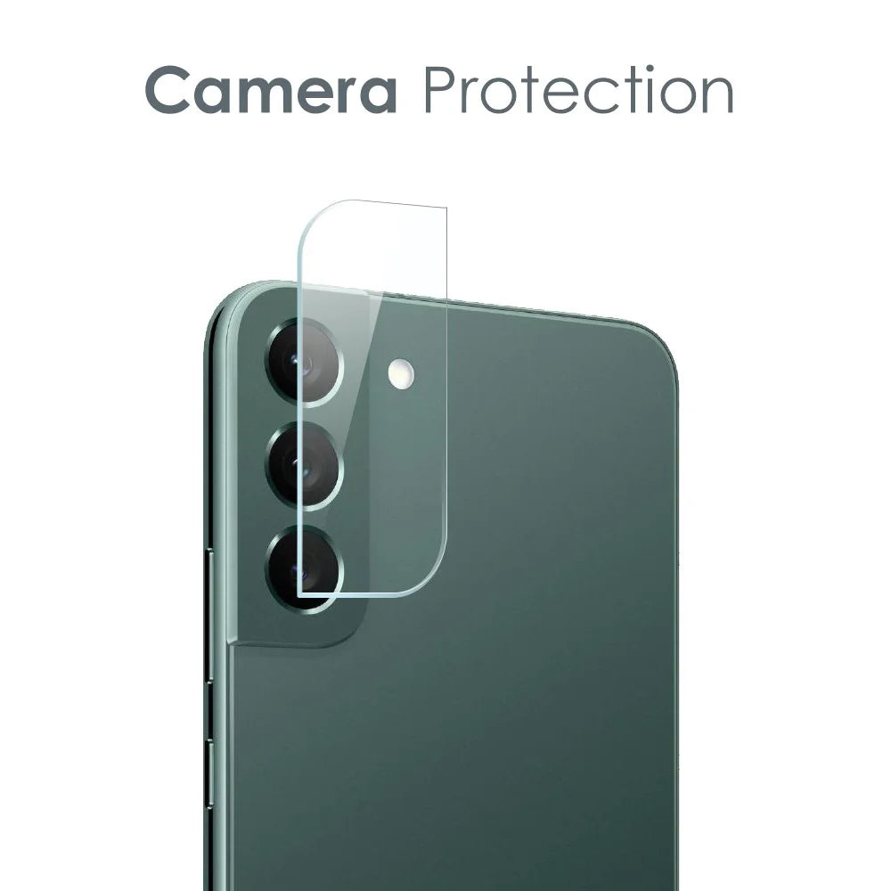 NORTHJO For Samsung Galaxy S22 5G Anti-fall Soft TPU Phone Case with Scratch-resistant Tempered Glass Screen Protector and Back Camera Lens Cover - 2