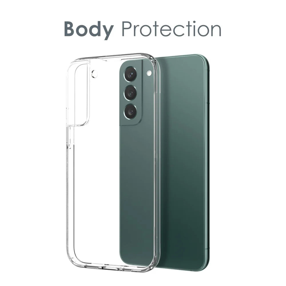 NORTHJO For Samsung Galaxy S22 5G Anti-fall Soft TPU Phone Case with Scratch-resistant Tempered Glass Screen Protector and Back Camera Lens Cover - 4
