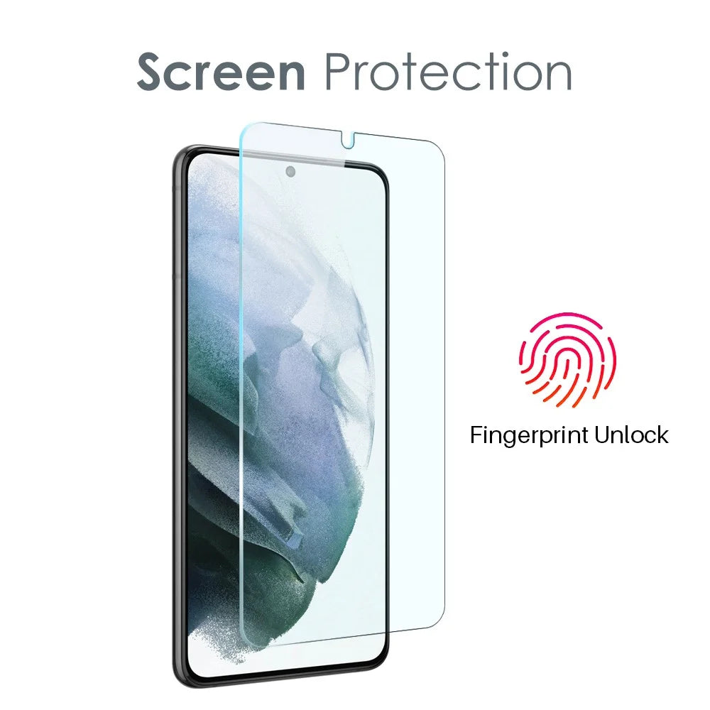 NORTHJO For Samsung Galaxy S21 4G/5G Anti-scratch Transparent TPU Phone Case with 9H Tempered Glass Rear Lens Cover Screen Protector - 3