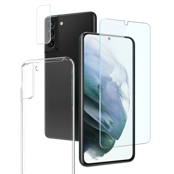 NORTHJO For Samsung Galaxy S21+ 5G Anti-explosion Tempered Glass Screen Protector Back Camera Lens Cover Soft TPU Phone Case - 1