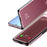 For Samsung Galaxy Z Fold4 5G PC Mirror Surface View Window Case Stand Auto-absorbed Magnetic Anti-fall Phone Cover - Pink - 6