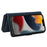 For iPhone 14 Plus Zipper Wallet Case with 15 Card Slots and Strap Leather Phone Cover - Blue - 2