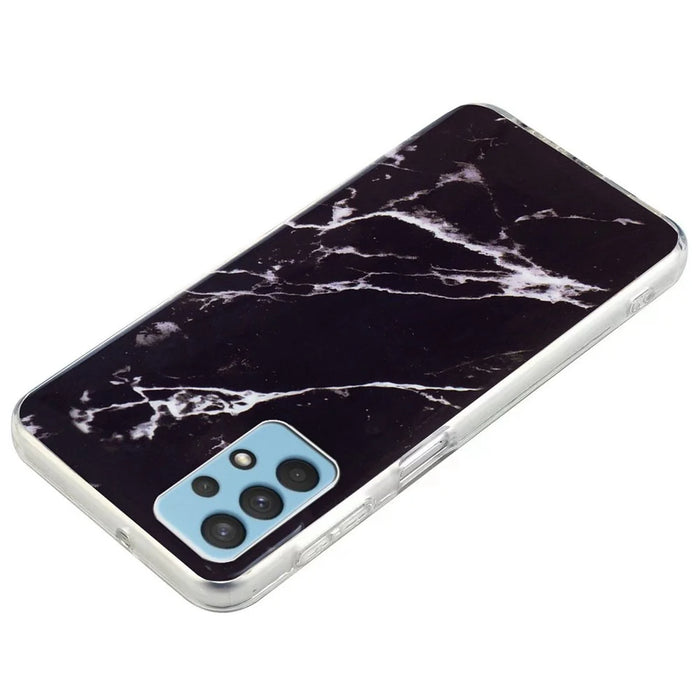 For Samsung Galaxy A32 5G/Galaxy M32 5G IMD Marble Pattern Soft TPU Case Phone Drop-proof Back Cover - Black - 2