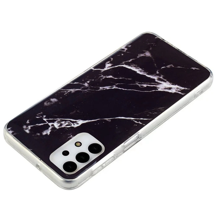 IMD Marble Pattern TPU Case for Samsung Galaxy A13 4G, Scratch-resistant Protective Phone Cover - Black - 2