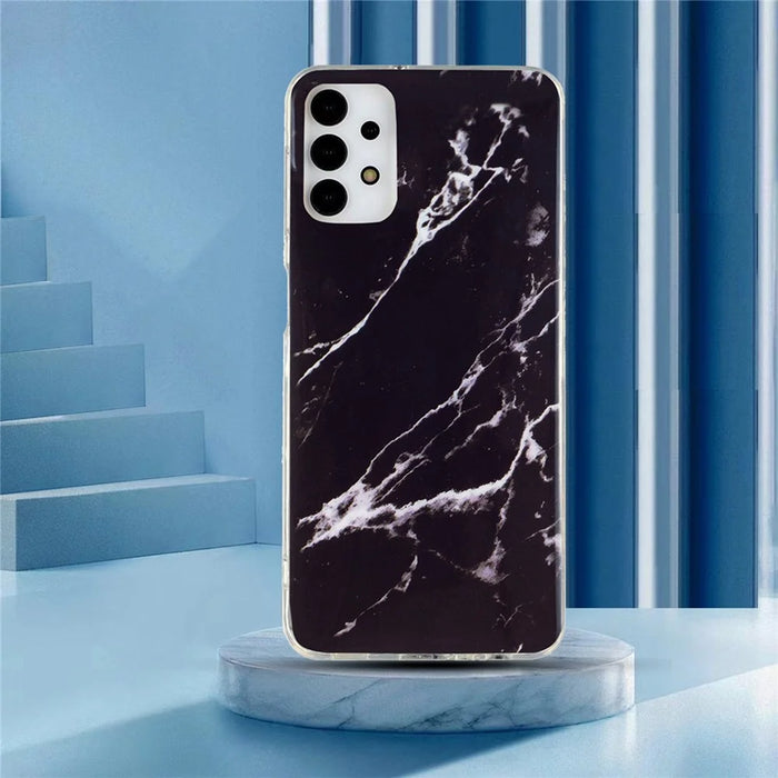 IMD Marble Pattern TPU Case for Samsung Galaxy A13 4G, Scratch-resistant Protective Phone Cover - Black - 5