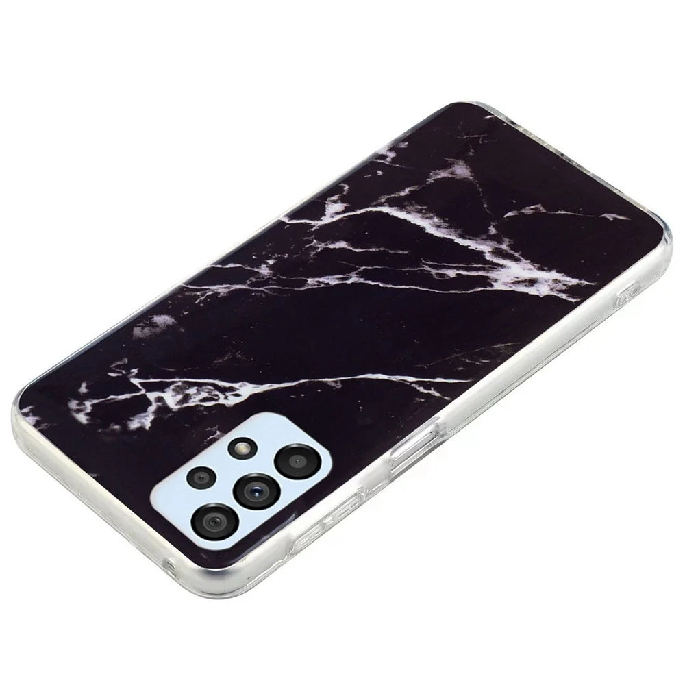 IMD Marble Pattern Case for Samsung Galaxy A53 5G, Shockproof Anti-scratch Cell Phone Cover - Black - 2
