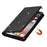 For iPhone 14 Pro 6.1 inch Glitter Sequins Stand Card Holder Anti-scratch PU Leather Protective Phone Case Cover - Black - 5