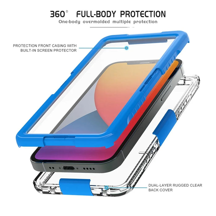 161x75x8.6mm IP68 3m Waterproof 6.5 inch Universal Mobile Phone Waterproof Drop-proof Cover Underwater Cellphone Protective Case - Blue - 6