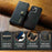 DG.MING For iPhone 14 Plus 6.7 inch Split Leather Magnetic Detachable Flip Case Stand Feature Purse Protection Wallet Cover - Black - 3