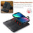 DG.MING For iPhone 14 Plus 6.7 inch Split Leather Magnetic Detachable Flip Case Stand Feature Purse Protection Wallet Cover - Black - 6