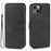 DG.MING For iPhone 14 6.1 inch Retro Style Magnetic Closure Shockproof PU Leather Wallet Phone Case with Stand - Black - 1