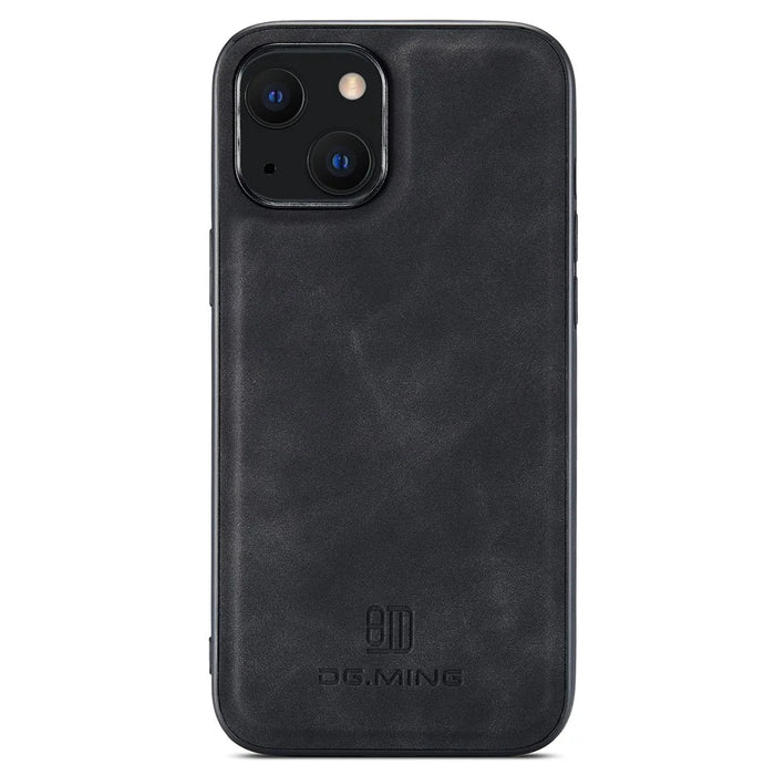 DG.MING M2 Series for iPhone 14 6.1 inch Shockproof Anti-fall Magnetic Absorption Kickstand Design Phone Case with Detachable Wallet - Black - 5