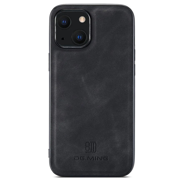 DG.MING M2 Series for iPhone 14 Plus 6.7 inch Anti-drop Full Protection Magnetic Absorption Kickstand Design Cell Phone Case Cover with Detachable Wallet - Black - 5