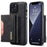DG.MING M2 Series for iPhone 14 Pro Max 6.7 inch Magnetic Absorption Wear-resistant Protective Phone Case with Detachable Wallet / Kickstand - Black - 1