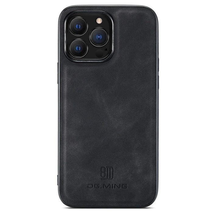 DG.MING M2 Series for iPhone 14 Pro Max 6.7 inch Magnetic Absorption Wear-resistant Protective Phone Case with Detachable Wallet / Kickstand - Black - 5