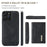 DG.MING M2 Series for iPhone 14 Pro 6.1 inch Scratch-resistant Magnetic Absorption Kickstand Design Mobile Phone Case Cover with Detachable Wallet - Black - 6