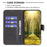 BINFEN COLOR For iPhone 14 6.1 inch BF Style-14 Matte PU Leather Imprinted Rhombus Pattern Case Stand Wallet Cover - Black - 3