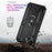 For iPhone 14 6.1 inch Military Grade Shockproof TPU + PC Kickstand Phone Case Protector with Car Mount Metal Sheet - Black - 2