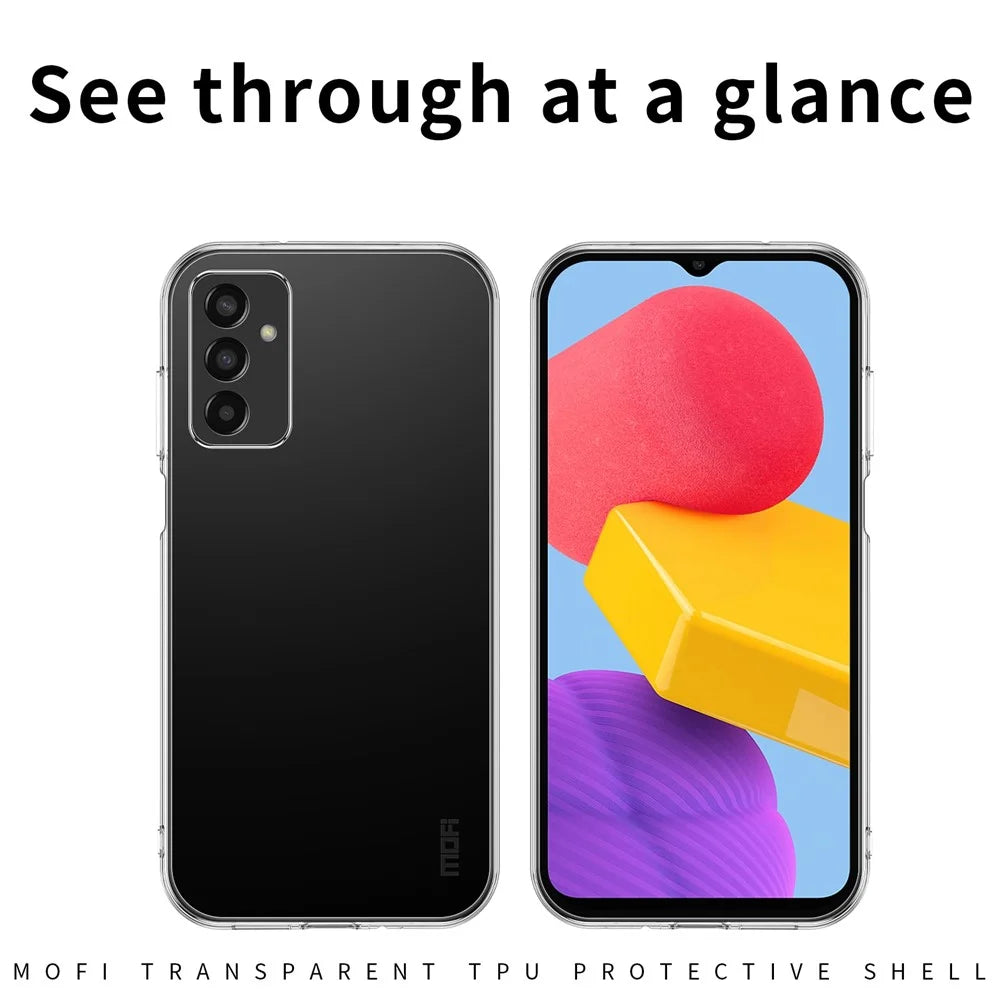 MOFI For Samsung Galaxy M13 4G Scratch-resistant Flexible TPU Phone Case Soft Crystal Clear Cell Phone Cover - 2