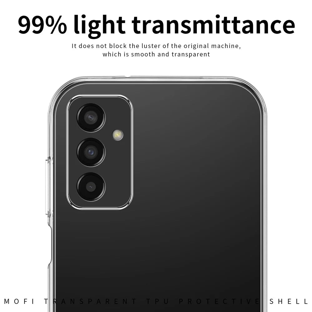 MOFI For Samsung Galaxy M13 4G Scratch-resistant Flexible TPU Phone Case Soft Crystal Clear Cell Phone Cover - 4
