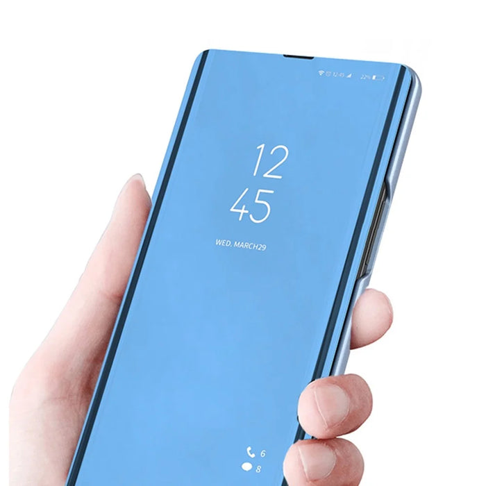 For iPhone 14 Flip Leather Cover with Stand Full Body Protective Phone Case - Blue - 4