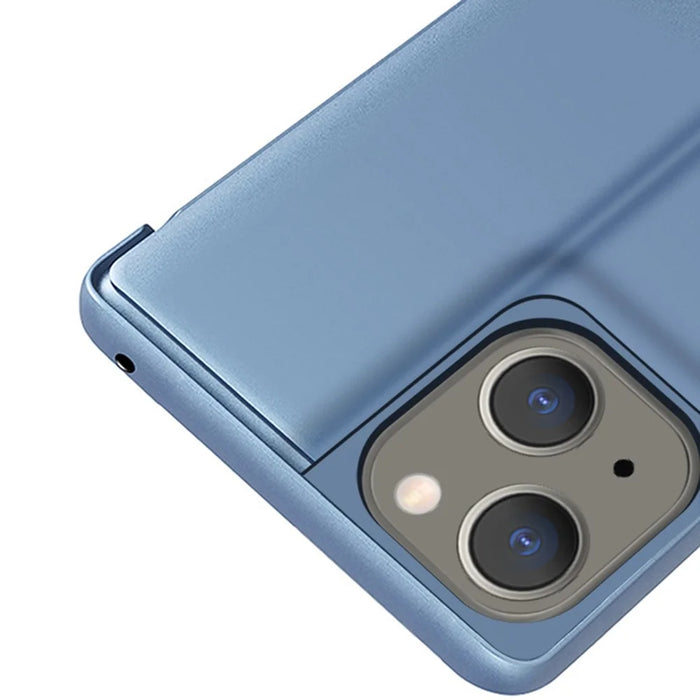 For iPhone 14 Flip Leather Cover with Stand Full Body Protective Phone Case - Blue - 6