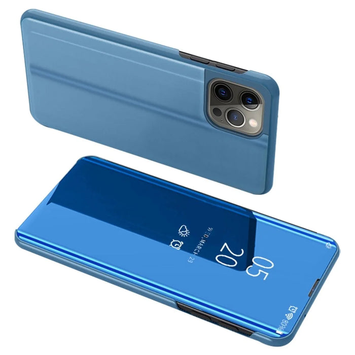 For iPhone 14 Pro Flip Leather Cover with Stand Full Body Protective Phone Case - Blue - 1