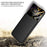 For Samsung Galaxy S22+ 5G View Window Phone Case PU Leather Card Holder Stand Protective Cover - Black - 3