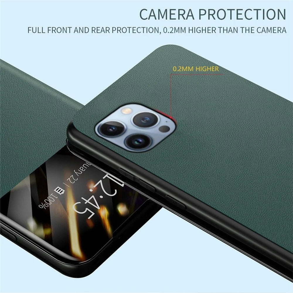 For iPhone 13 Pro 6.1 inch View Window PU Leather Stand Cover Card Slot Flip Folio Phone Case - Blue - 3