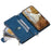 005 Style Zipper Pocket Stand Case for iPhone 11 Pro Max 6.5 inch, PU Leather Wallet Rhombus Texture Phone Shell Protector with Wrist Strap - Blue - 2