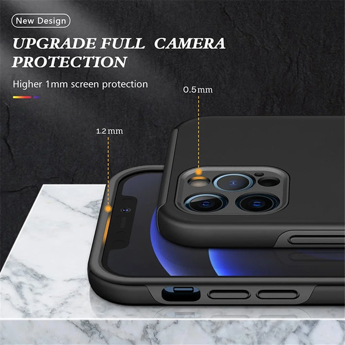 For iPhone 14 Pro Max 6.7 inch Hard PC+Soft TPU Scratch-resistant Phone Case Ring Car Mount Kickstand Anti-fall Shell Cover - Black - 5