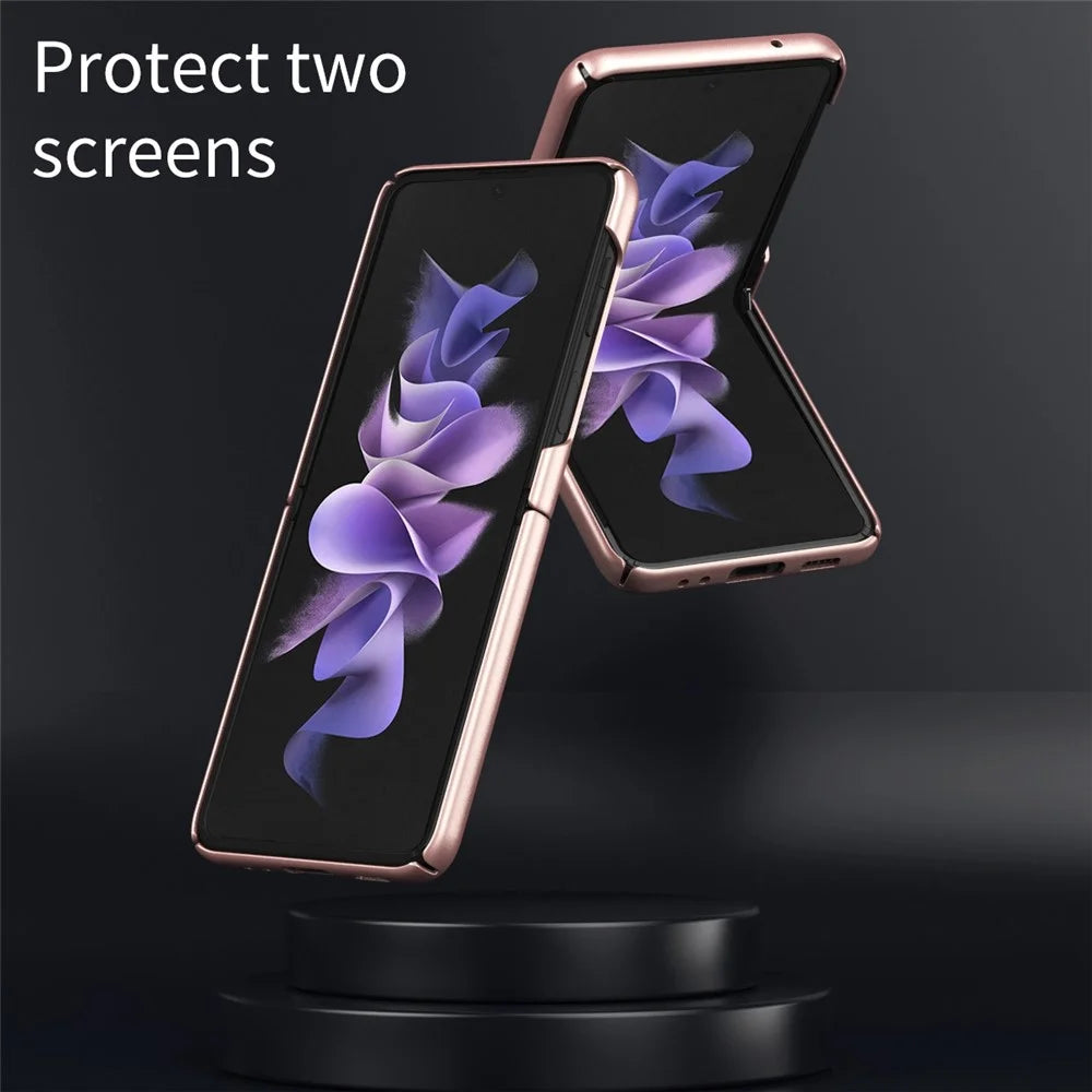 For Samsung Galaxy Z Flip4 5G Skin-Touch Feeling Ultra-Slim Anti-Fingerprint Matte Electroplating Hard PC Phone Case Cover - Rose Gold - 5