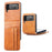 For Samsung Galaxy Z Flip4 5G Portable Wallet Phone Case PU Leather Coated Hard PC Cover Folding Phone Shell - Brown - 1
