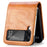 For Samsung Galaxy Z Flip4 5G Portable Wallet Phone Case PU Leather Coated Hard PC Cover Folding Phone Shell - Brown - 3