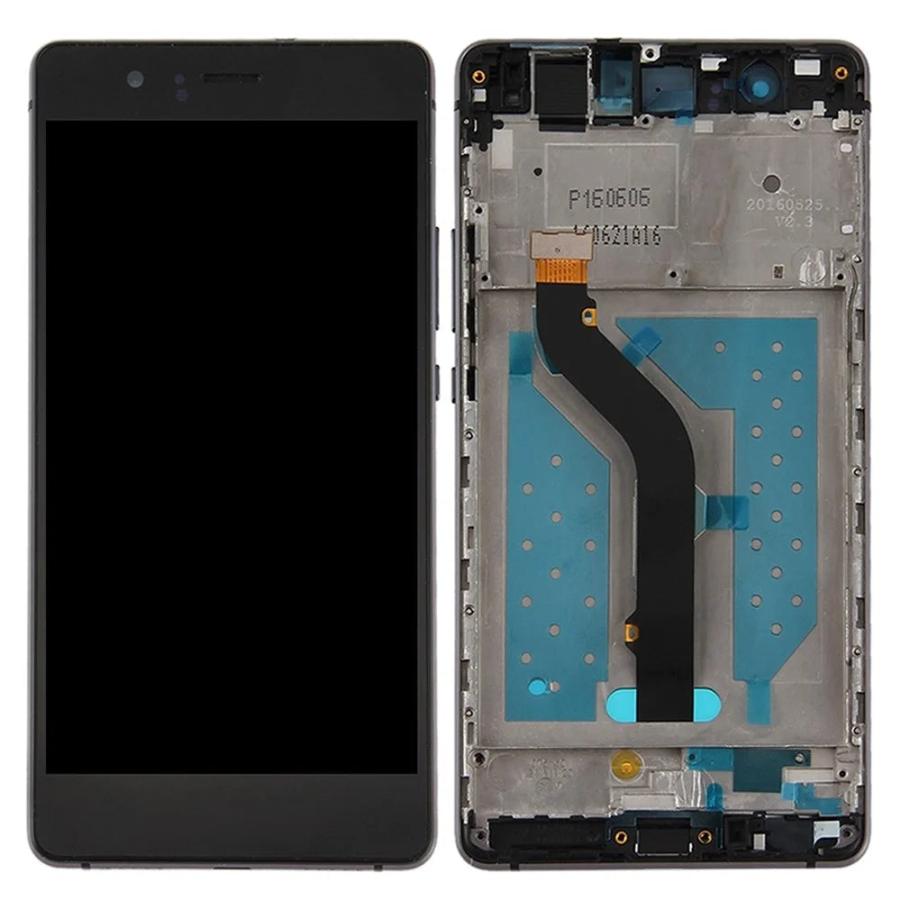 For Huawei P9 Lite (2016) Grade C LCD Screen and Digitizer Assembly + Frame (without Logo) - Black - 1