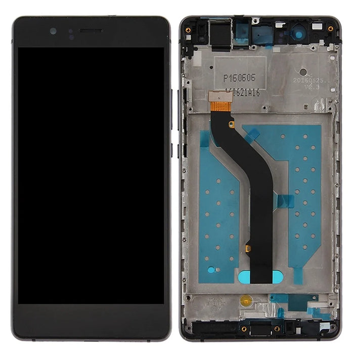 For Huawei P9 Lite (2016) Grade C LCD Screen and Digitizer Assembly + Frame (without Logo) - Black - 1