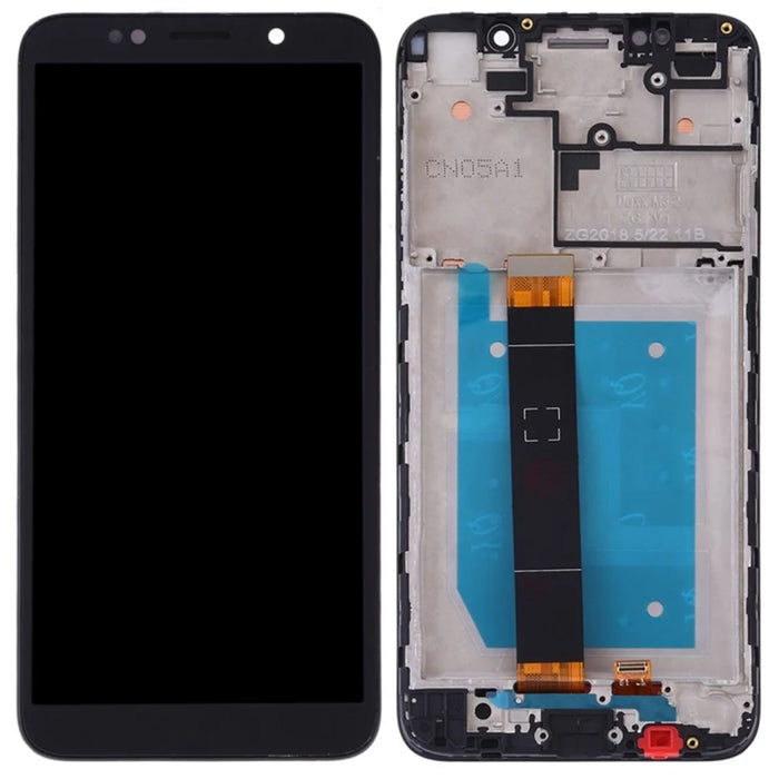 For Huawei Y5 (2018) / Y5 Prime (2018) Grade C LCD Screen and Digitizer Assembly + Frame (without Logo) - Black - 1