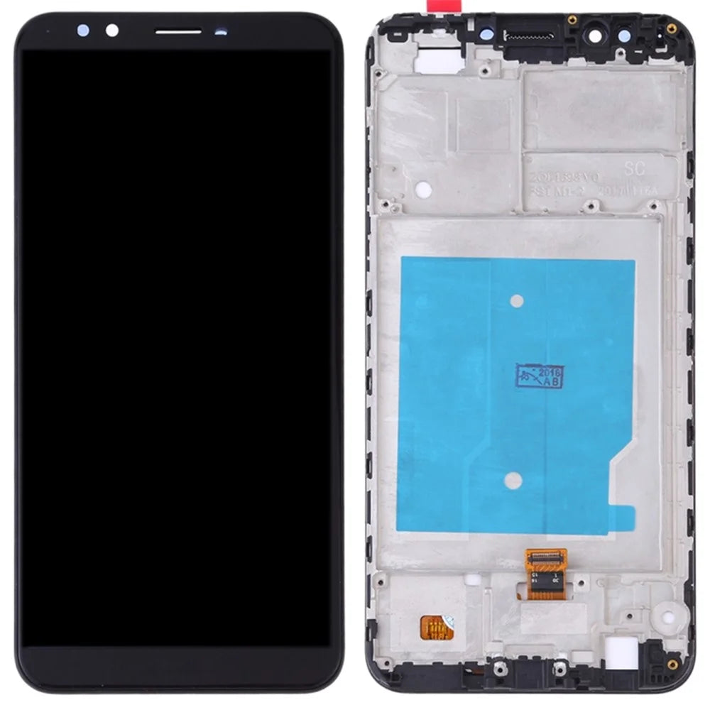For Huawei Y7 (2018) / Y7 Prime (2018) / Y7 Pro (2018) Grade C LCD Screen and Digitizer Assembly + Frame (without Logo) - Black - 1