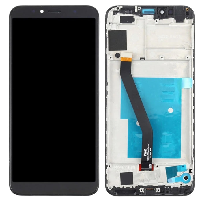 For Huawei Y6 (2018) / Enjoy 8e / Honor 7A (with Fingerprint Sensor) Grade C LCD Screen and Digitizer Assembly + Frame (without Logo) - Black - 1