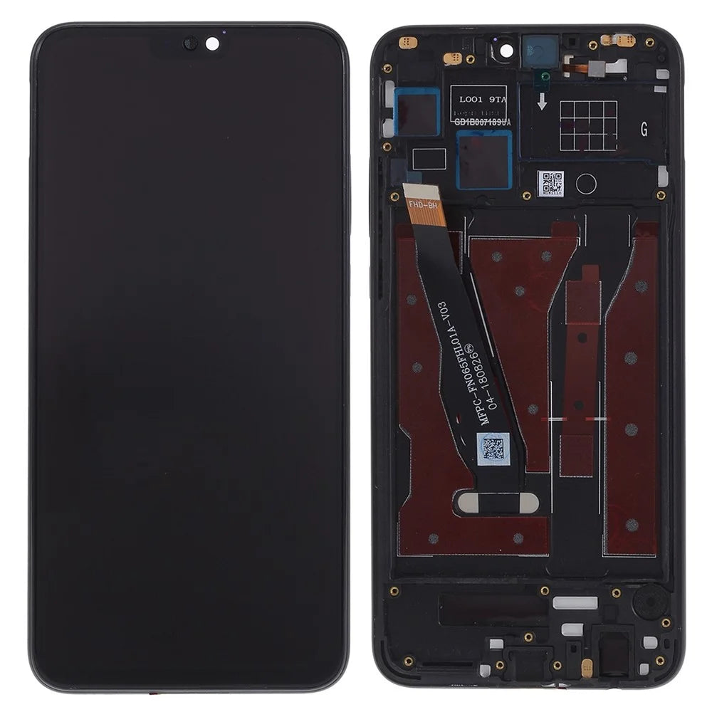 For Huawei Honor 8X Grade C LCD Screen and Digitizer Assembly + Frame Replacement Part (COG Technology) (without Logo) - Black - 1