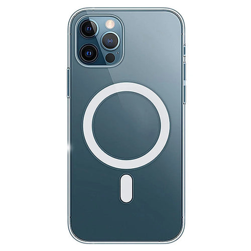 For iPhone 14 6.1 inch Magnetic Clear Phone Case with Compatible with MagSafe Design Acrylic + TPU Hybrid Cover - 1
