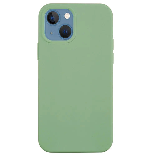For iPhone 14 6.1 inch Silicone Phone Case Full Body Protetion Anti-Scratch Cell Phone Cover - Mint Green - 1