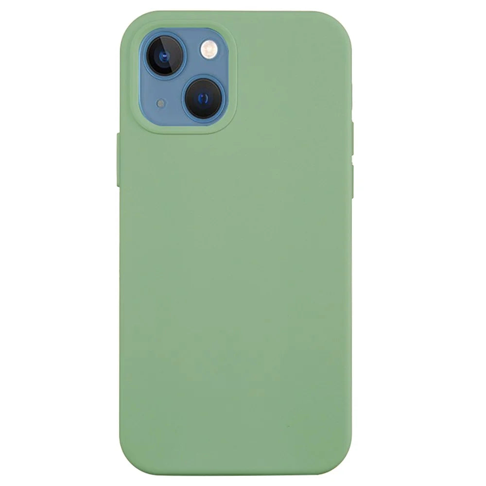 For iPhone 14 Plus 6.7 inch Shockproof Back Cover Wear-resistant Drop Protection Phone Case - Mint Green - 1