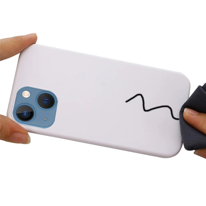 For iPhone 14 Plus 6.7 inch Compatible with MagSafe Charging Phone Case Soft Shockproof Wear-resistant Silicone Cover - White - 4