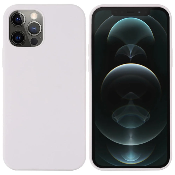 For iPhone 14 Pro 6.1 inch Liquid Silicone Back Cover Compatible with MagSafe Wireless Charging Anti-scratch Phone Case - White - 1