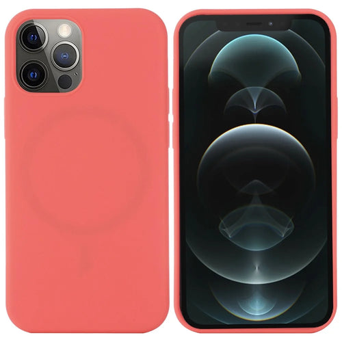 For iPhone 14 Pro Max 6.7 inch Compatible with MagSafe Wireless Charging Phone Case Ultra Slim Anti-fall Mobile Phone Silicone Cover - Hot Pink - 1