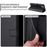 For Samsung Galaxy Z Fold4 5G Wallet Phone Case Diamond Texture Stand PU Leather Protective Folio Flip Cover - Black - 6